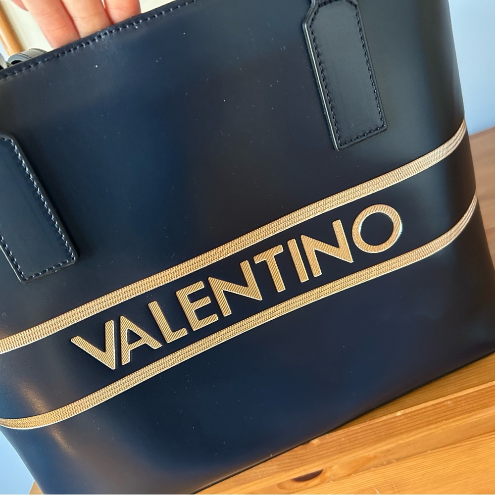 Valentino Navy Tote Bag